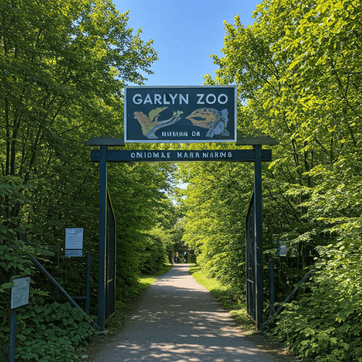 Garlyn Zoo entrance sign or animal